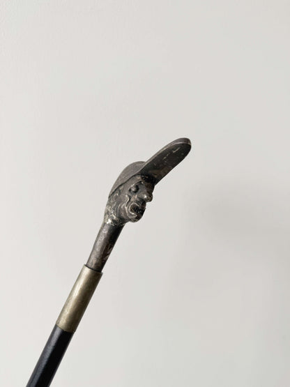 walking stick with caricatured figurative handle (late 19th – early 20th century)