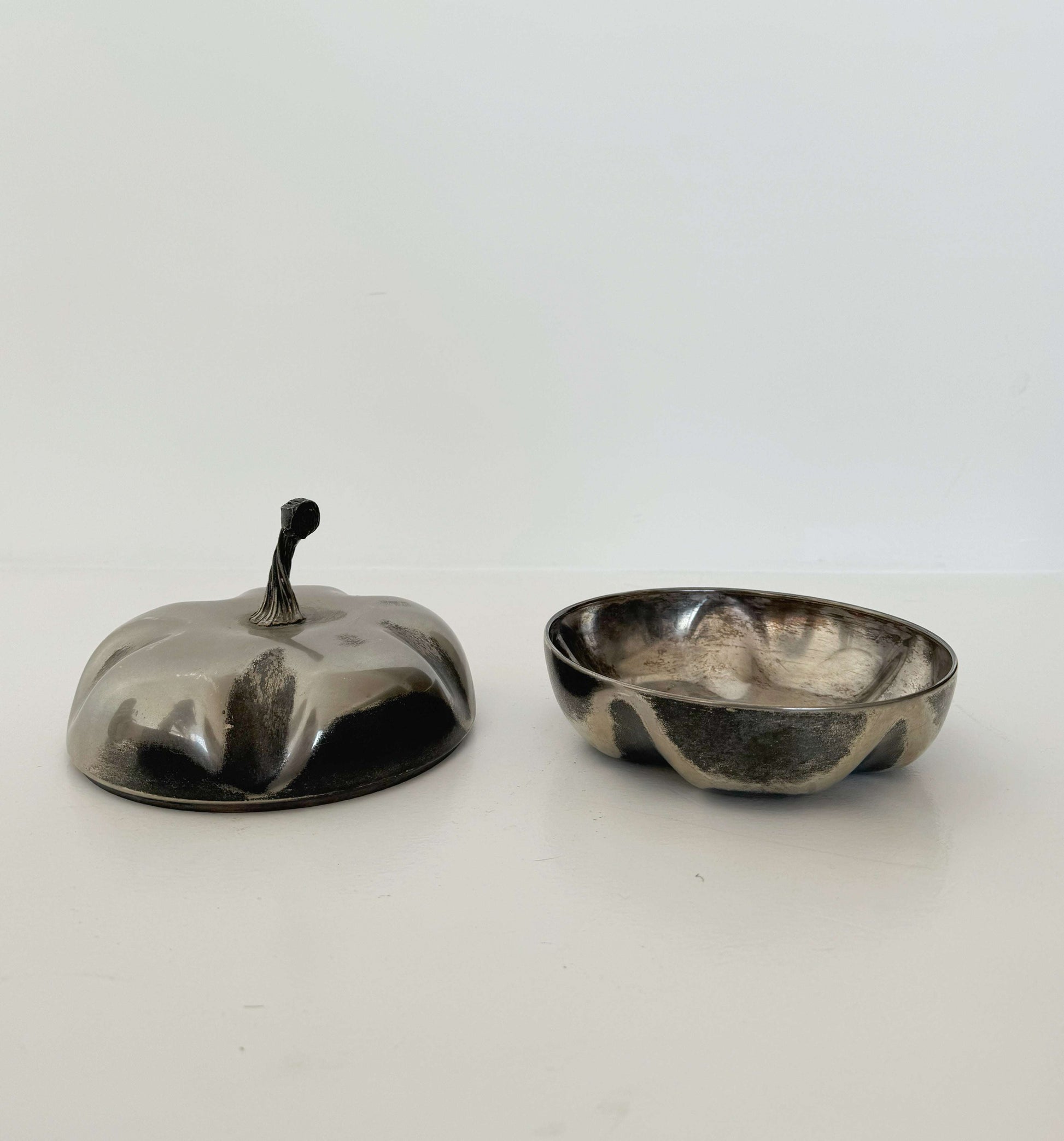 Vintage fruit-shaped metal box