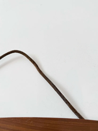 Mirror with curved wooden frame – 1950s / 1960s