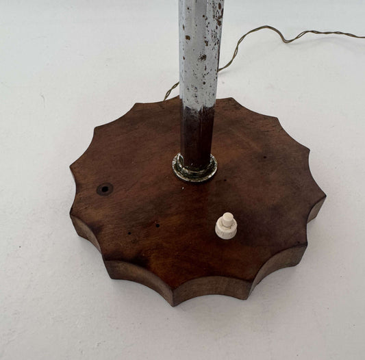 Table lamp with pleated lampshade – 1950s/1960s