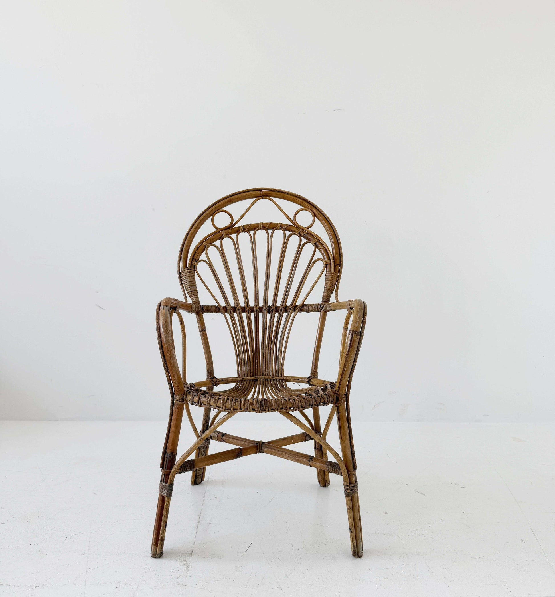 1960s wicker and rattan chair
