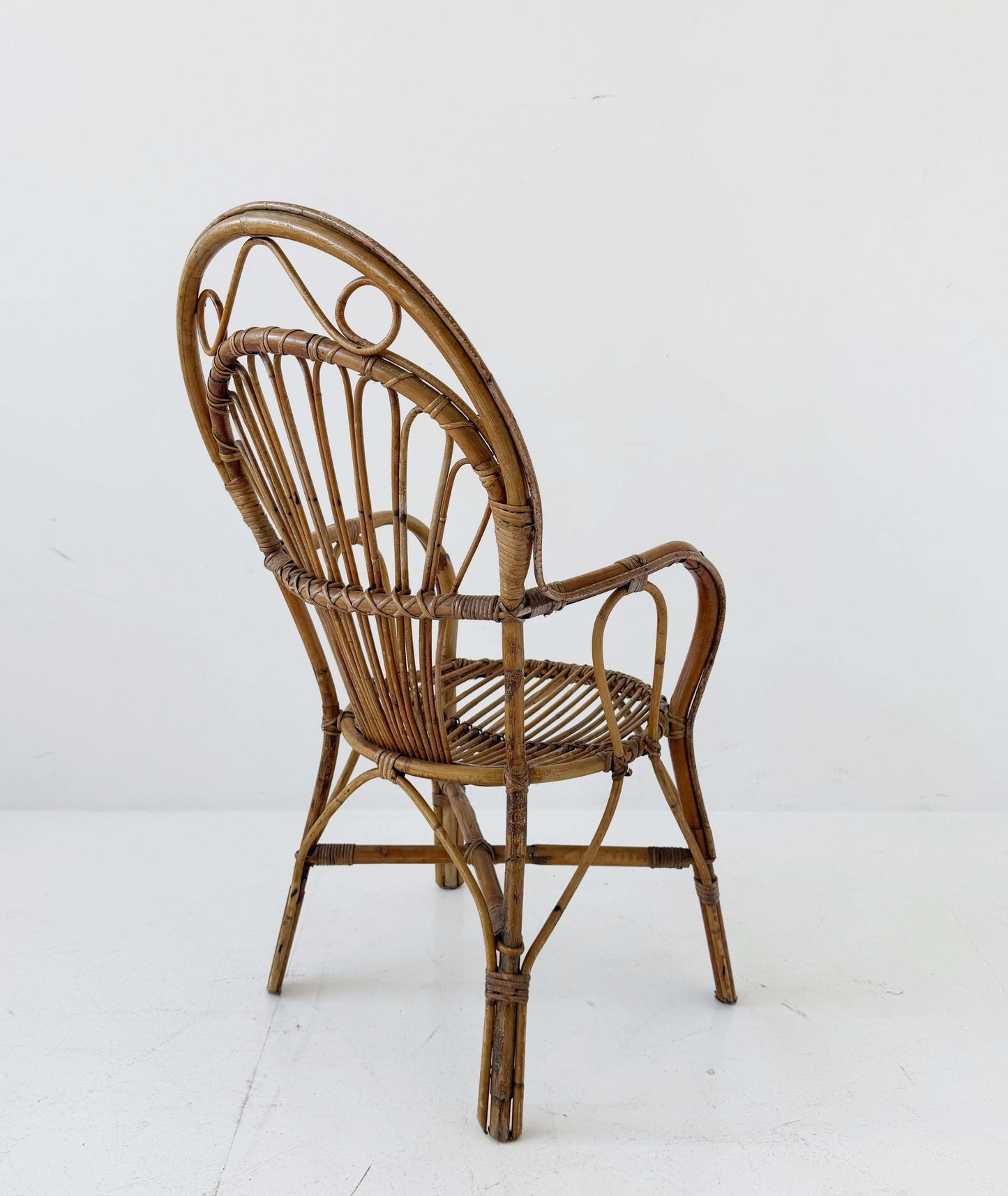 1960s wicker and rattan chair