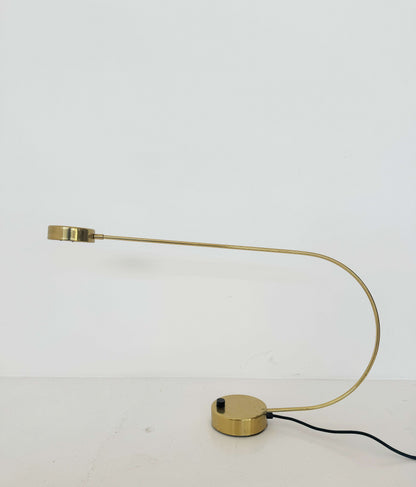Vintage Brass Table Lamp – Curvilinear Design from the 1970s/1980s