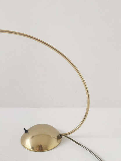 Vintage Brass Table Lamp – Curvilinear Design from the 1970s/1980s