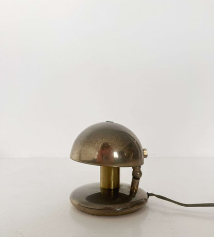 Vintage burnished brass table lamp – 1950s retro design