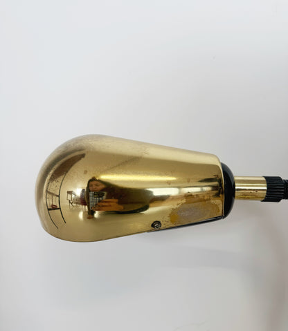 Vintage Table Lamp in Gold Metal and Black Plastic – Adjustable Light