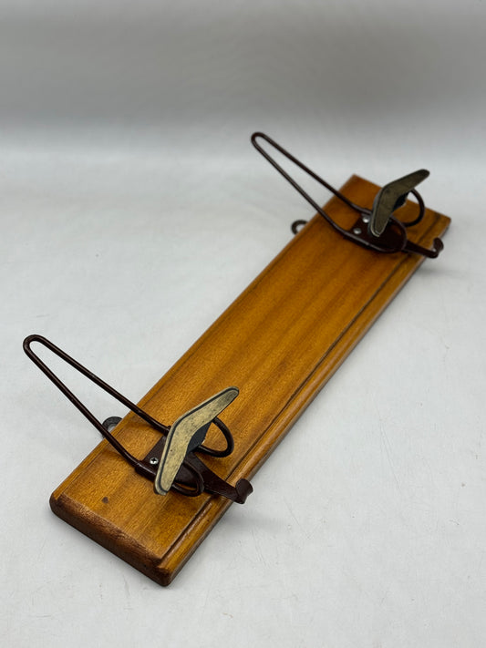 Metal and wood clothes hanger