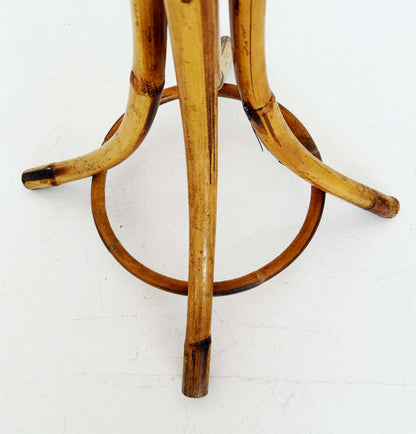 Bamboo and rattan coat stand – 1960s