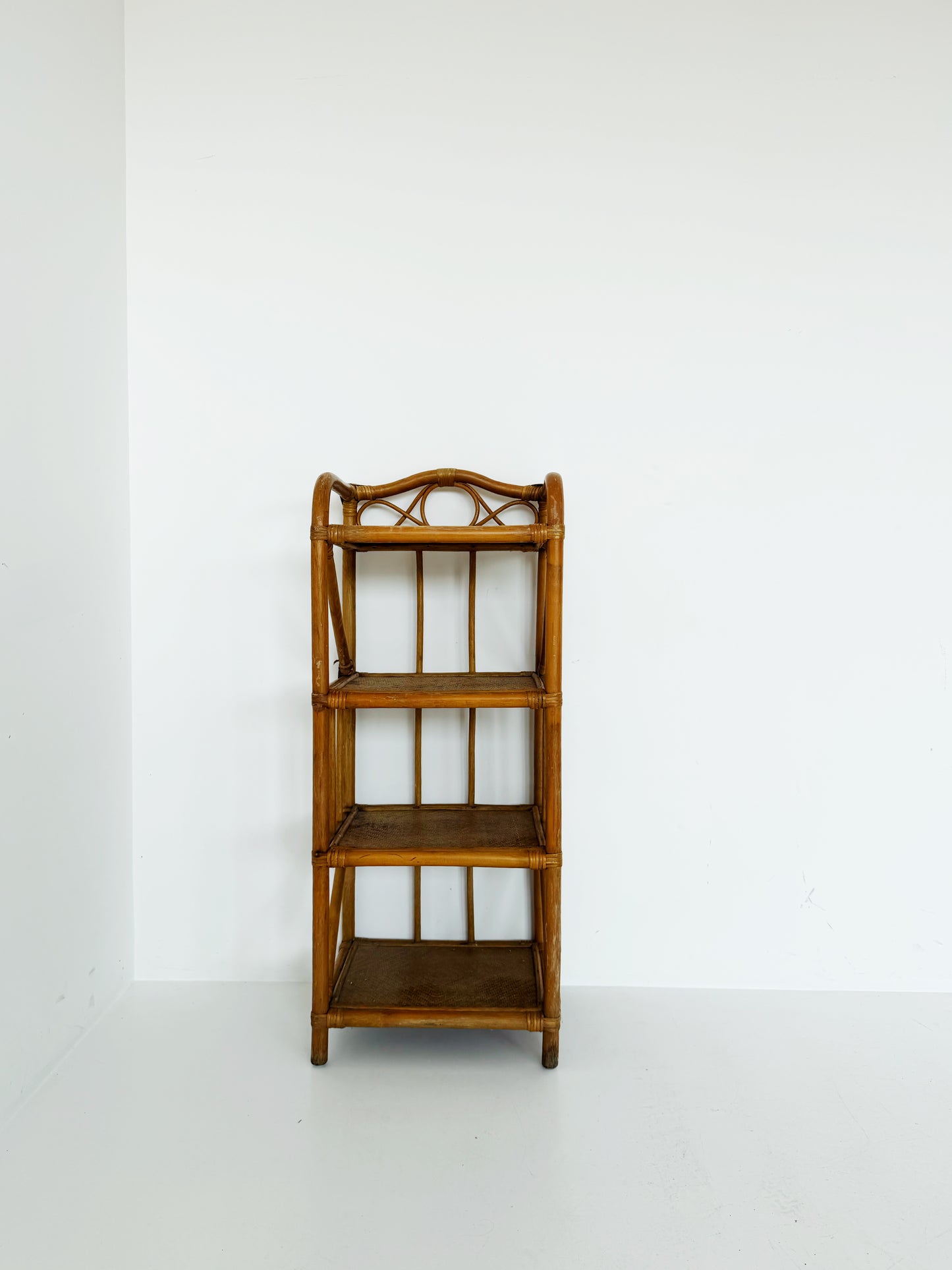 Bamboo and Rattan Shelving Unit – 1960s