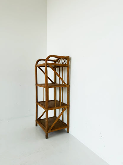Bamboo and Rattan Shelving Unit – 1960s