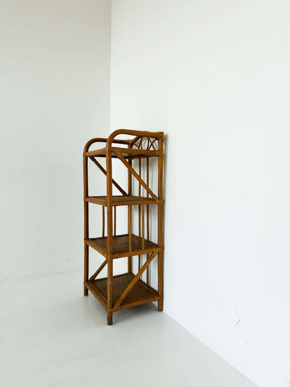 Bamboo and Rattan Shelving Unit – 1960s