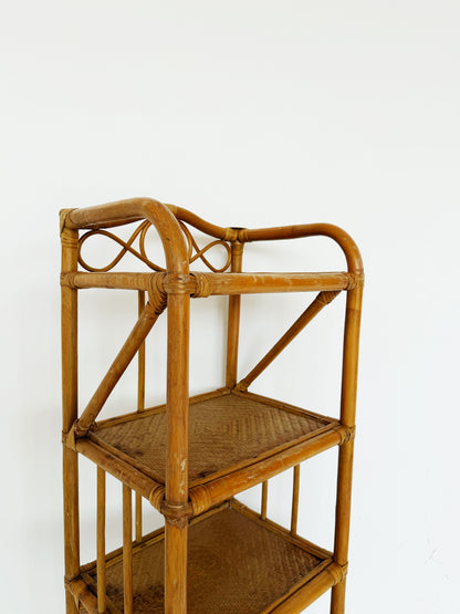 Bamboo and Rattan Shelving Unit – 1960s