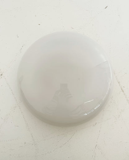 Vintage Chrome-Plated Aluminum Wall Lamp with White Glass Diffuser