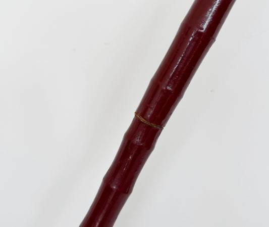 Bastone vintage bordeaux con cane decorativo