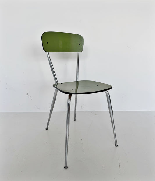 Green formica and metal chair