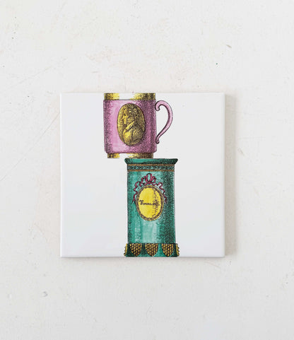 Fornasetti tile for Ceramica Bardelli