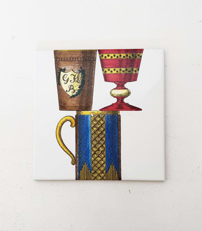 Fornasetti tile for Ceramica Bardelli