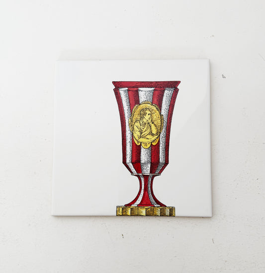 Mattonella Fornasetti per Ceramica Bardelli