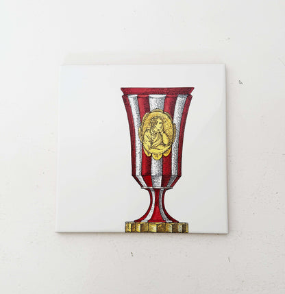 Fornasetti tile for Ceramica Bardelli