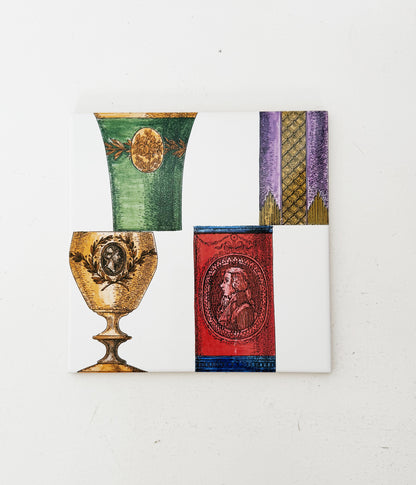 Fornasetti tile for Ceramica Bardelli