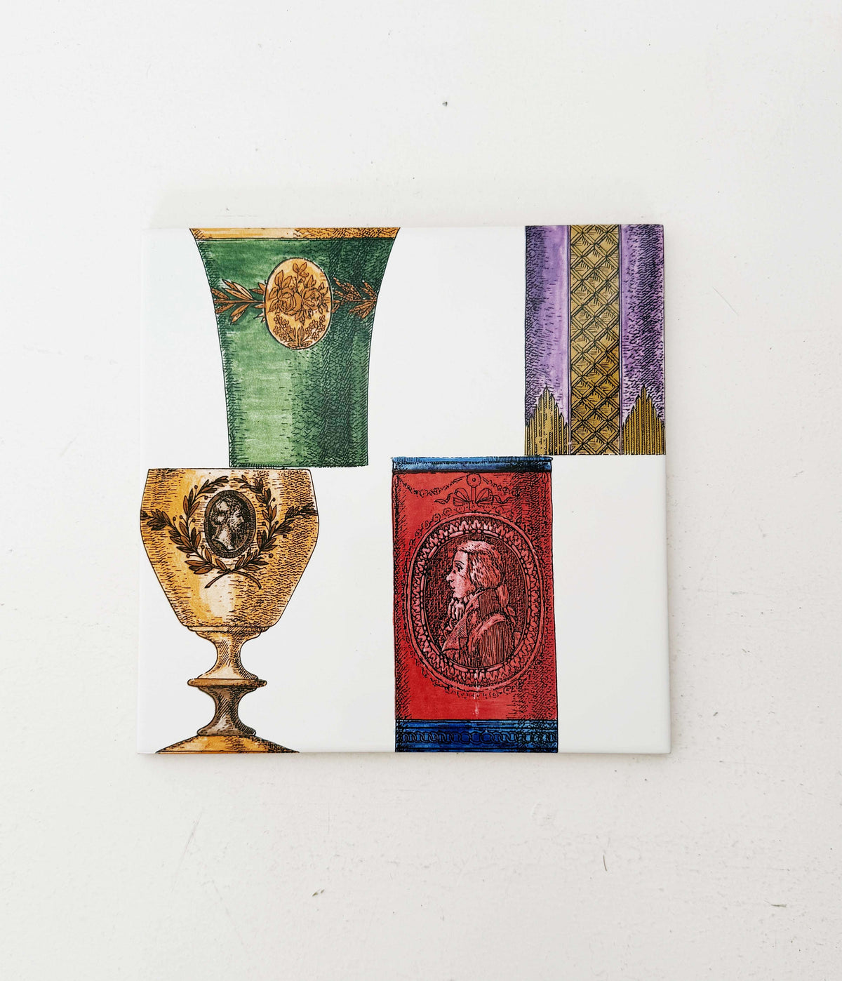 Fornasetti tile for Ceramica Bardelli