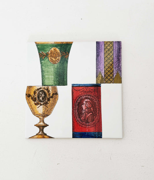 Fornasetti tile for Ceramica Bardelli