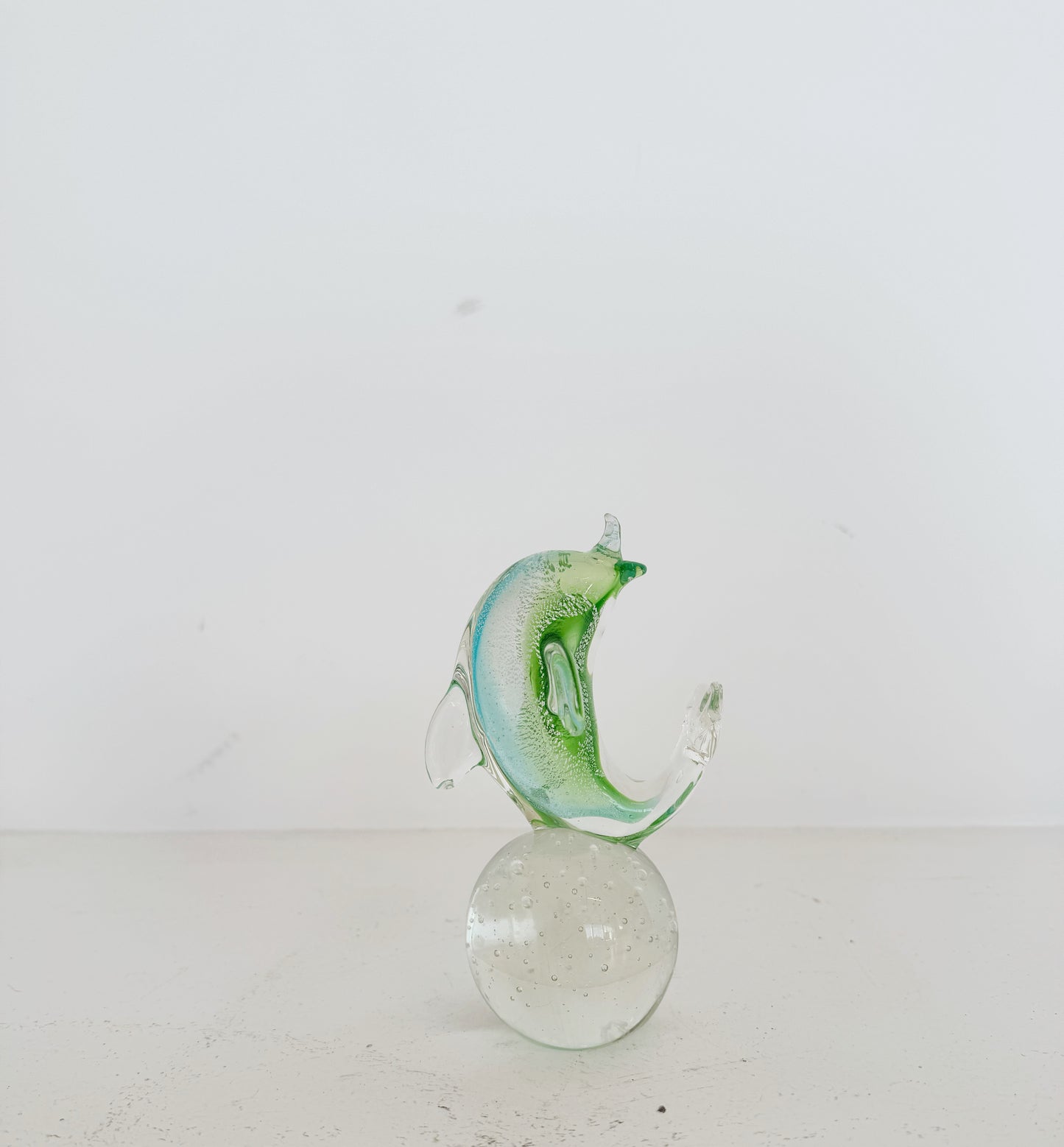 Vintage Art Glass Paperweight – Dolphin