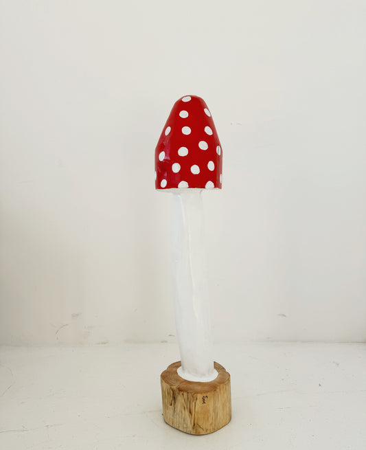 Fungo decorativo artigianale in legno – Lago Santo Parmense