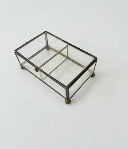 Glass and brass small box