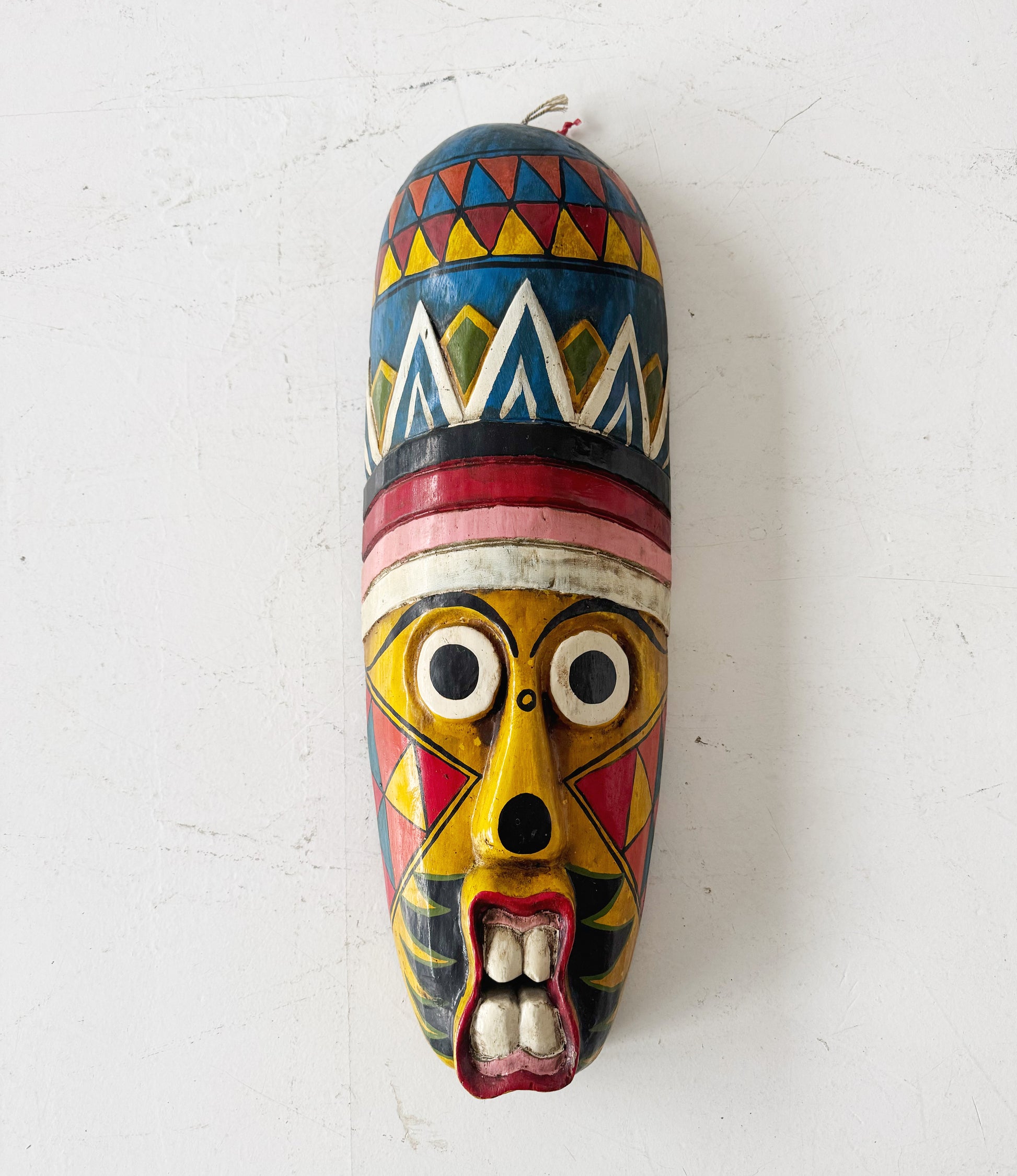 Decorative painted wooden tribal mask