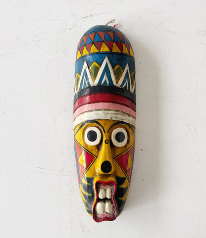 Decorative painted wooden tribal mask