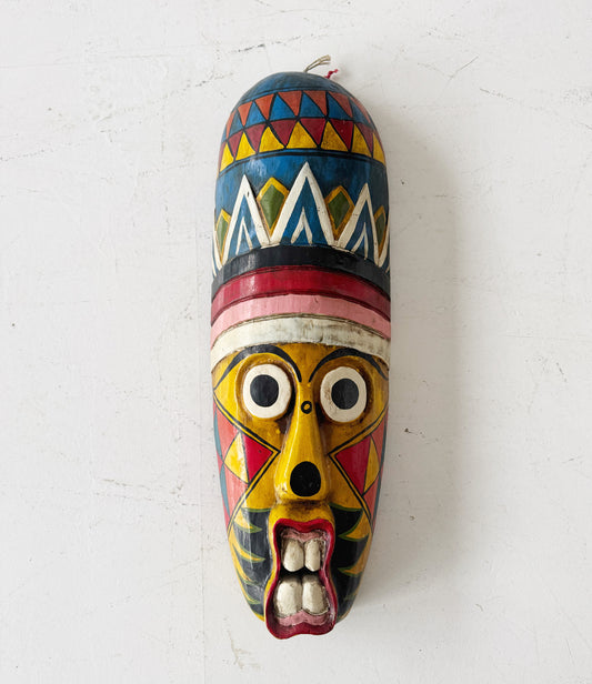 Decorative painted wooden tribal mask