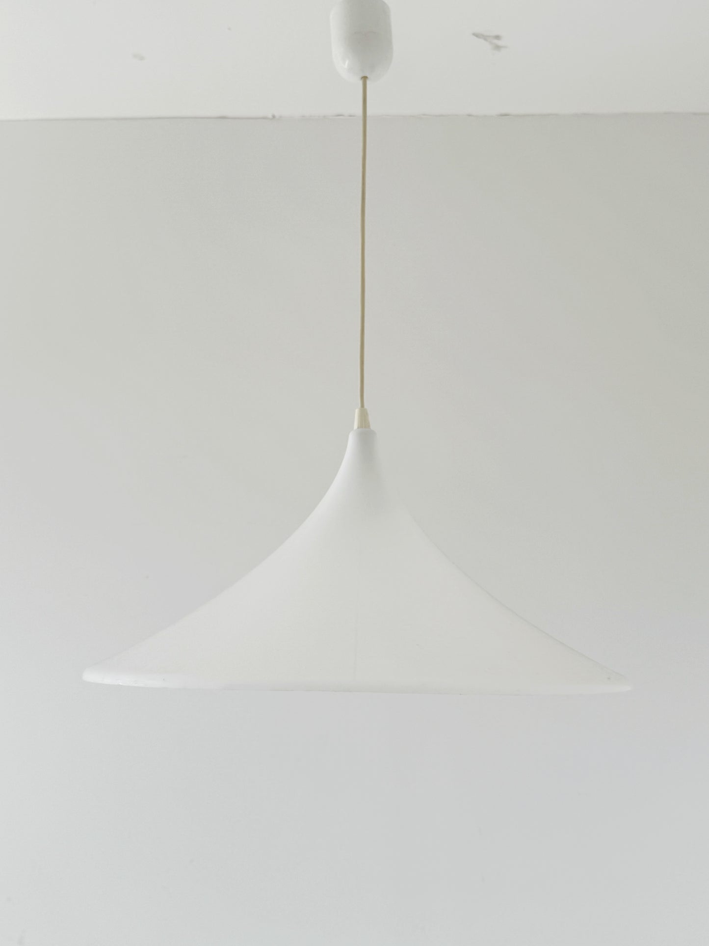 White Plexiglass Pendant Light – 1970s