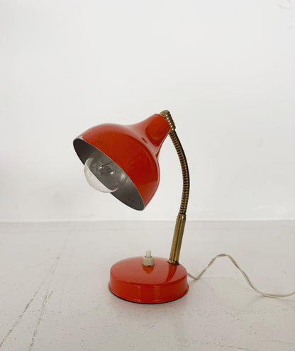 Small vintage enameled metal table lamp – 1960s/1970s