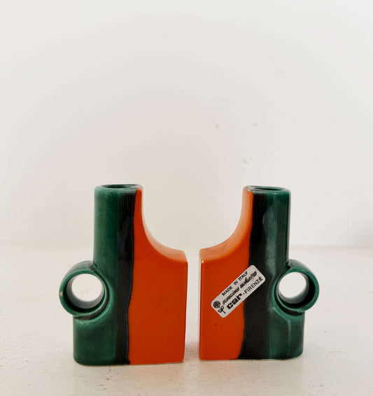 Pair of CAR Florence ceramic vessels, 1960s