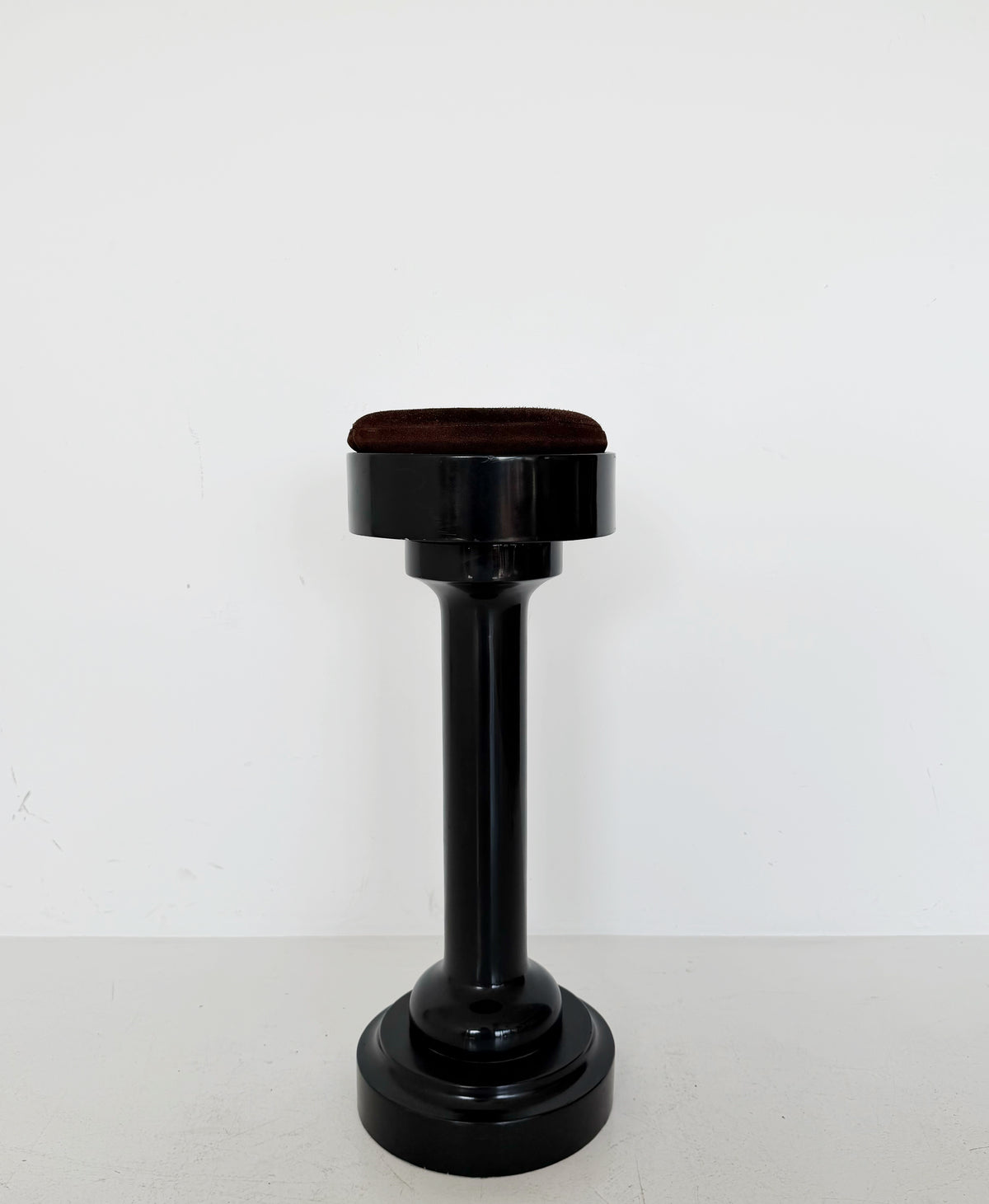 1970s vintage stool in glossy black