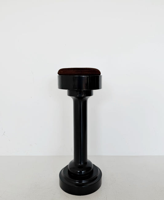 Sgabello vintage anni '70 in nero lucido