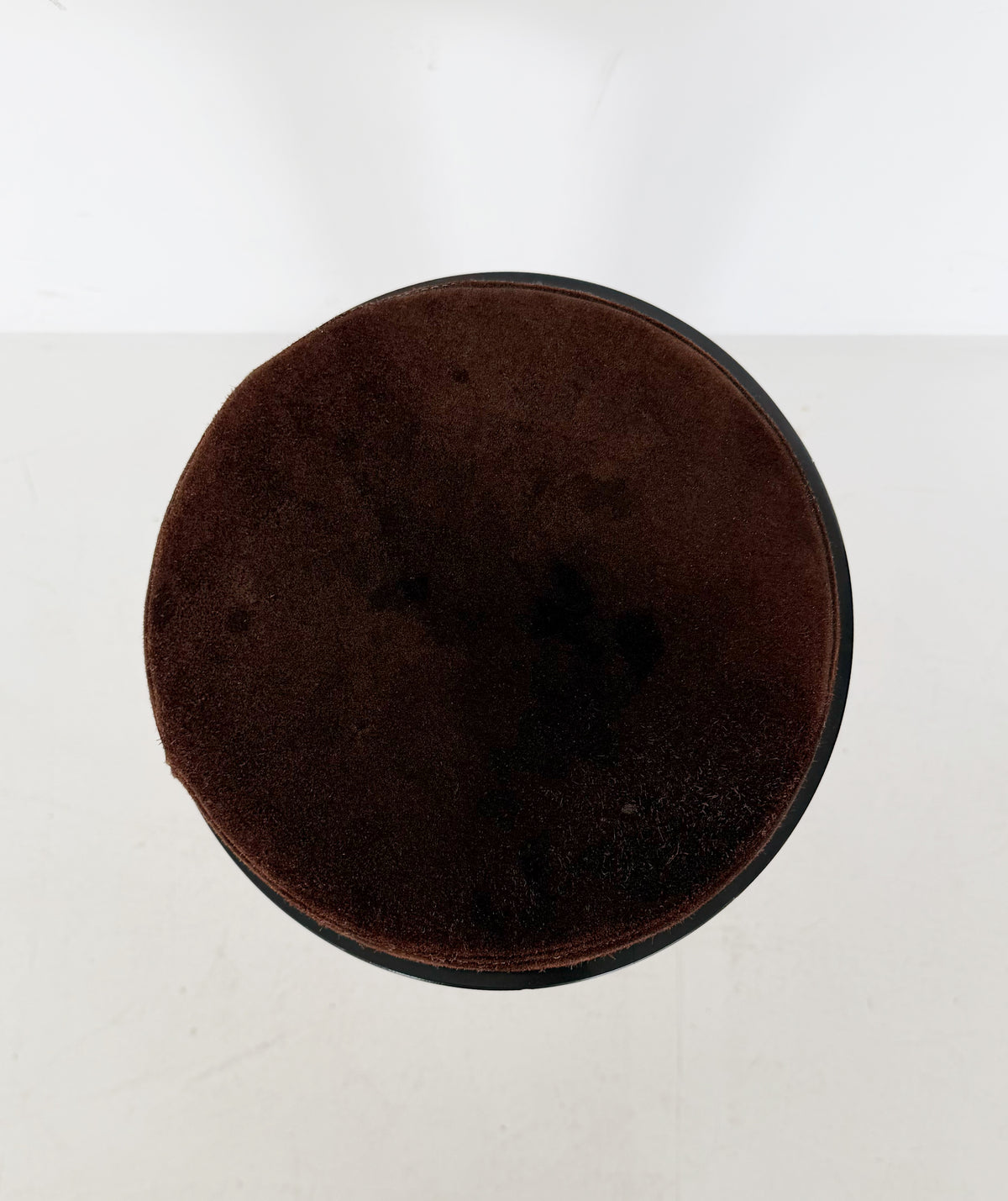 1970s vintage stool in glossy black