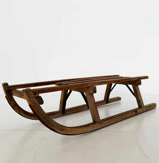Vintage Wooden Sled – 1960s