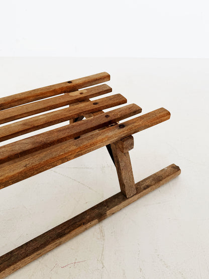 Vintage Wooden Sled – 1960s