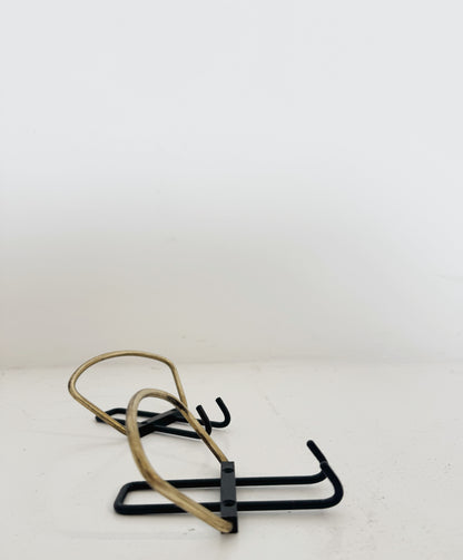 Pair of brass and metal wall hangers – 1950s/1960s design