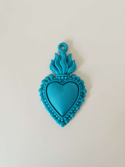 Blue Sacred Heart Ex-Voto – Loppis | 3D Printing.