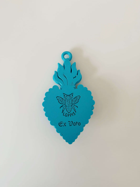 Blue Sacred Heart Ex-Voto – Loppis | 3D Printing.