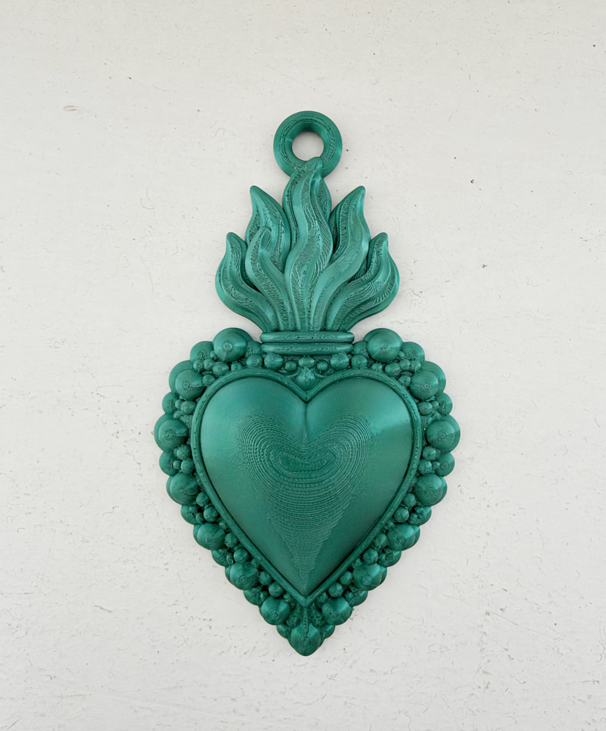 Ex Voto Cuore Sacro Verde Seta – Loppis | Stampa 3D