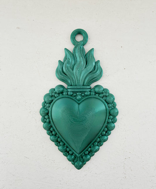 Silk green Sacred Heart Ex-Voto – Loppis | 3D Printing.