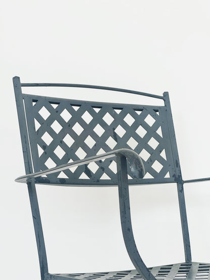 Sedia in ferro verniciato con braccioli – Design elegante per interni ed esterni