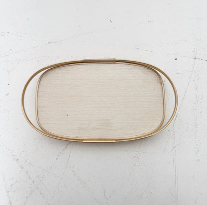 Oval tray with gold edge