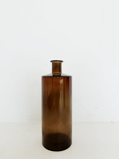 Amber-brown glass vase