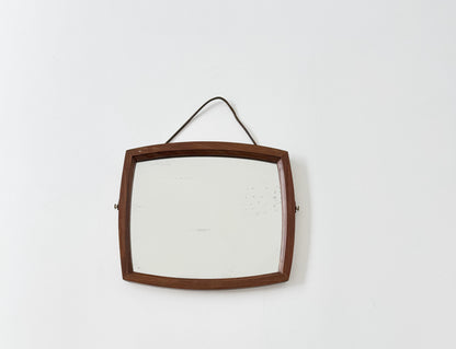 Specchio con cornice in legno curvato – anni '50 / '60