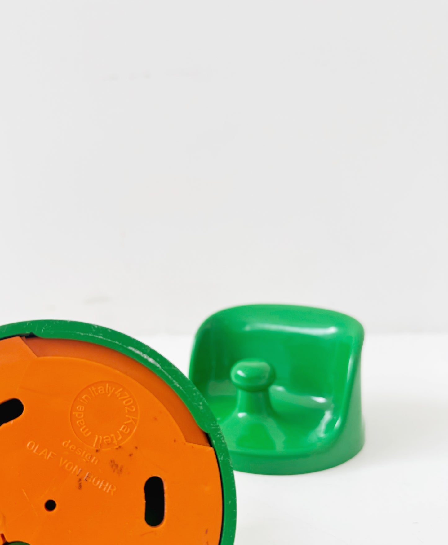 Set di 3 appendini Kartell in plastica verde – anni '70